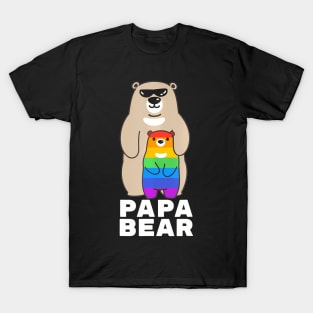 Lgbt Proud Papa Bear Proud Bear Dad Lgbt Pride Gay T-Shirt